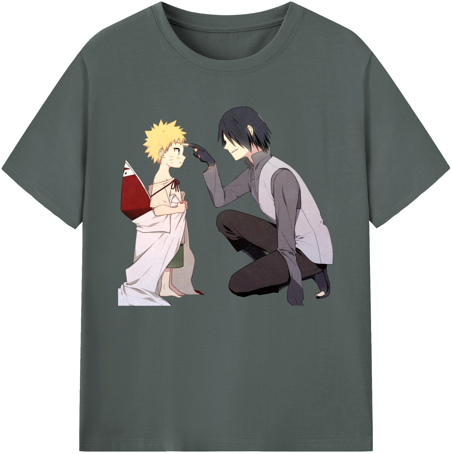 （画像用） NARUTO -ナルト- うちは サスケ Uchiha Sasuke 綿100％ メンズ半袖Tシャツ｜肌触りやわらか＆通気性